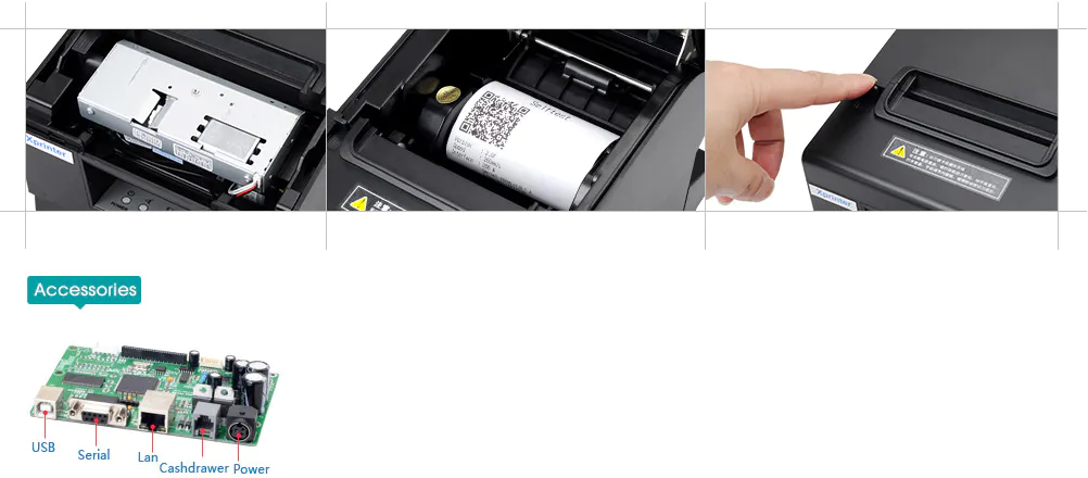 Xprinter xptp1 ethernet receipt printer with good price for mall