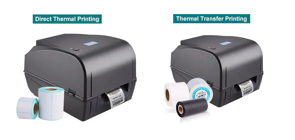 dual mode thermal transfer label printer design for store