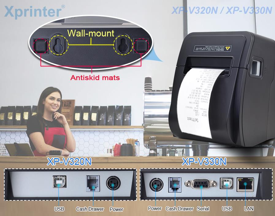 XPRINTER Impresora Portatil ,Xprinter, XP-P810U, Bluetooth Movil 80mm