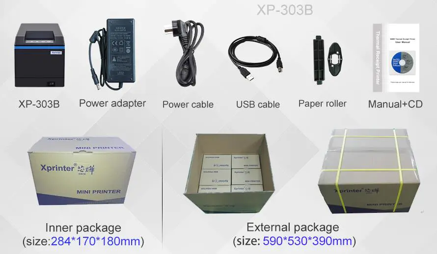 Xprinter bluetooth lan thermal printer with good price for medical care