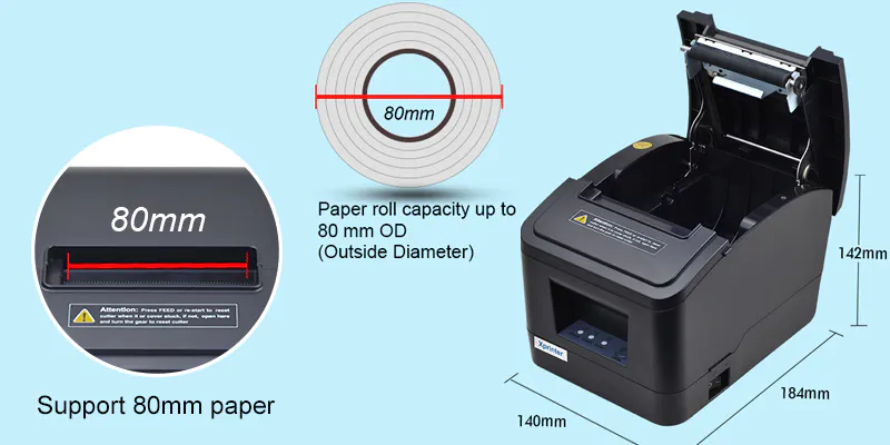 Xprinter portable receipt printer design for store