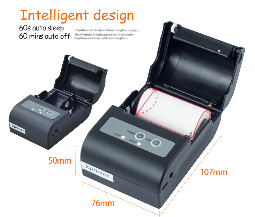 Xprinter dual mode iphone receipt printer design for store