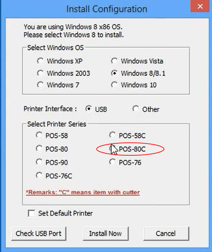 Install xprinter driver v7.77