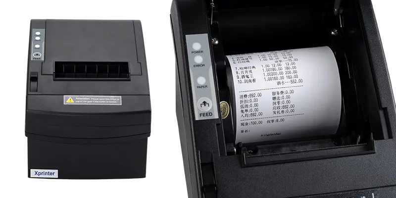 standard square receipt printer design for retail