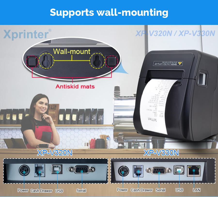 Xprinter lan wireless receipt printer for ipad design for store