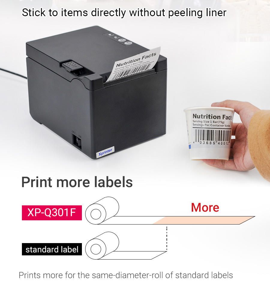 Xprinter durable thermal printer 80 design for supermarket