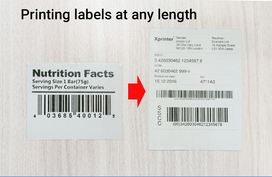 Xprinter professional barcode and label printer design for storage-5