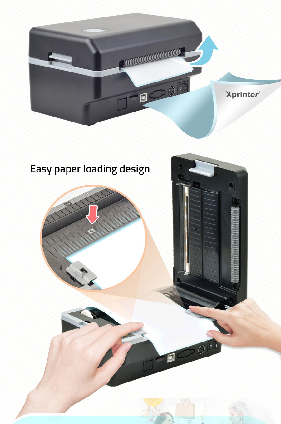 Xprinter monochromatic portable barcode label printer directly sale for shop-4