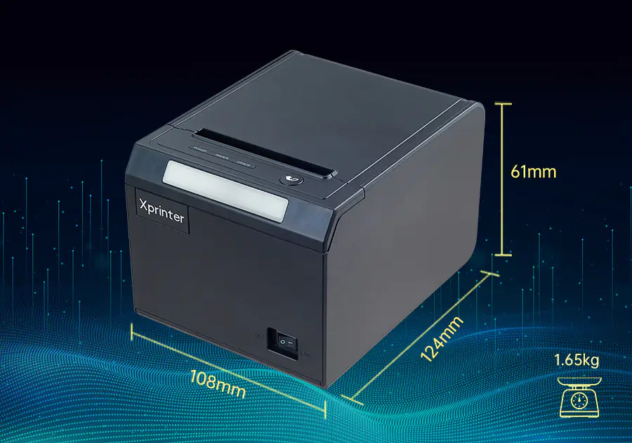 Powerful POS Thermal Receipt Printer with Light and Sound Reminds
