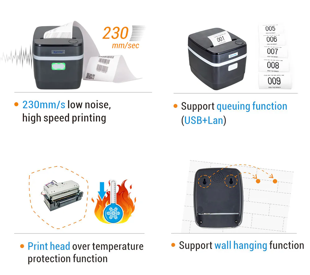 standard thermal receipt printer with good price for shop