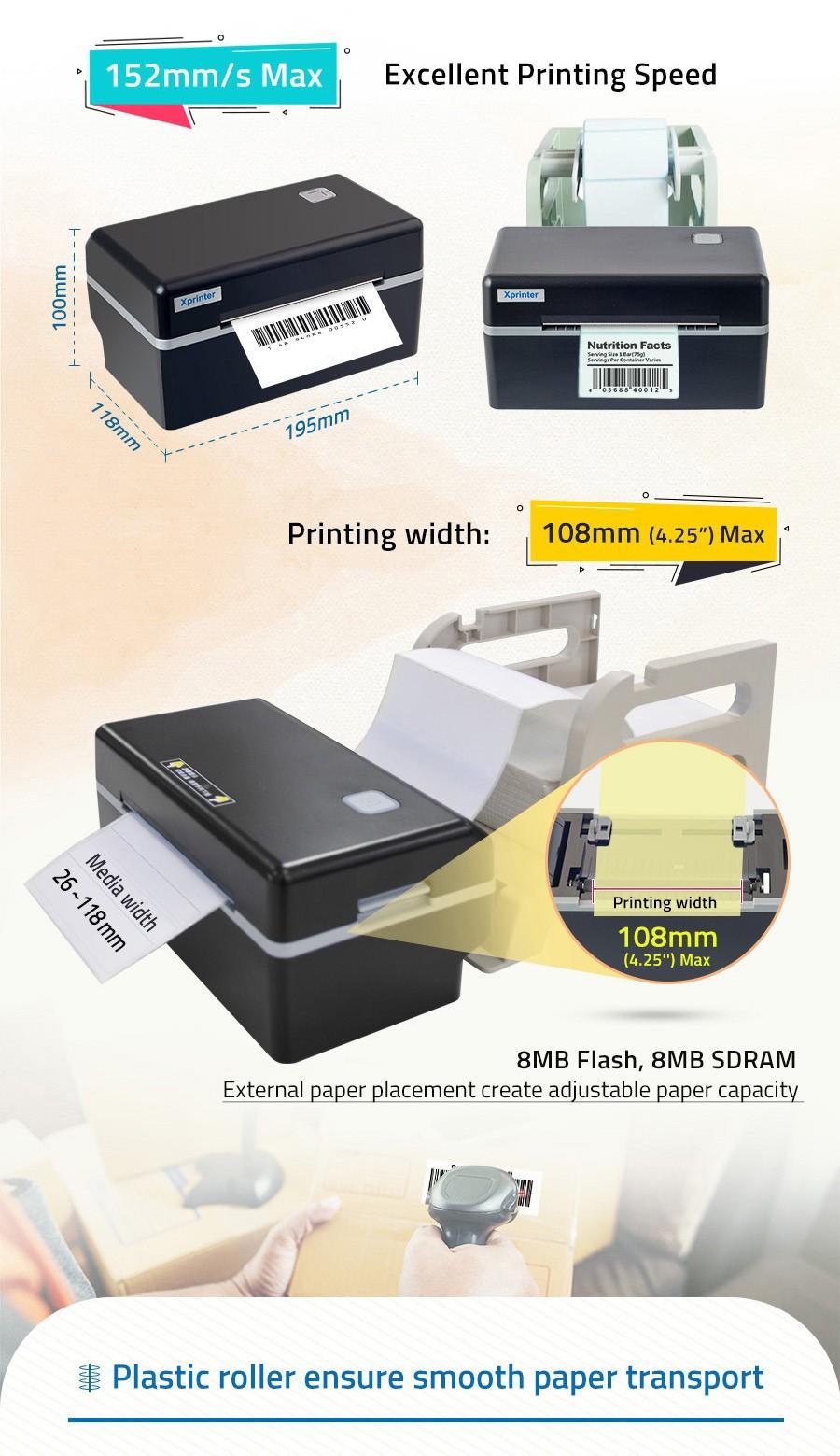 Xprinter dircet thermal bluetooth credit card receipt printer customized for supermarket