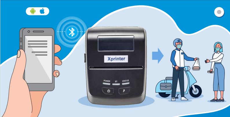 Xprinter dual mode mobile thermal receipt printer factory for shop-1