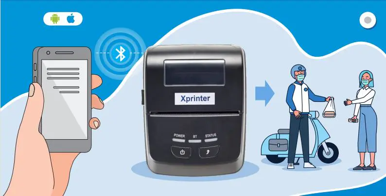 Xprinter mobile thermal receipt printer design for shop